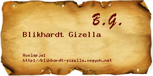 Blikhardt Gizella névjegykártya