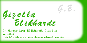 gizella blikhardt business card